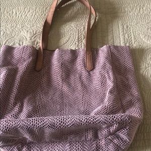 Joy Susan Mauve Python Emma Vegan Leather Tote Bag